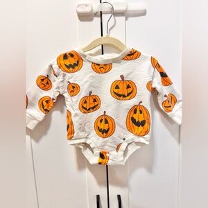 Pumpkin Print Baby Onesie